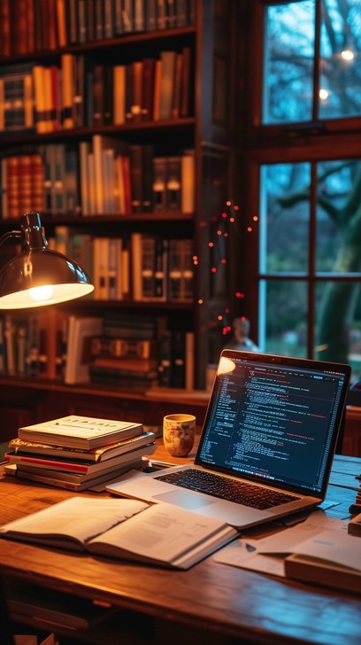 Warm interior study with layered wall surfaces